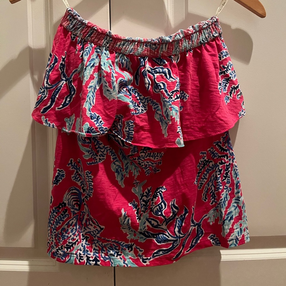 Pink and blue lilly Pulitzer tube top